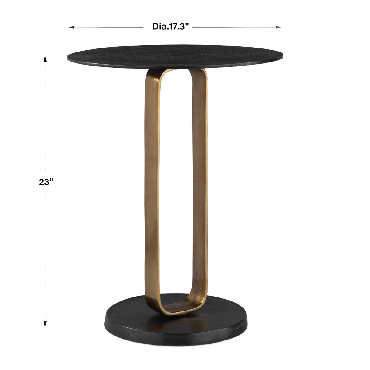   Black Cast Aluminum Accent Table | Oroa.com