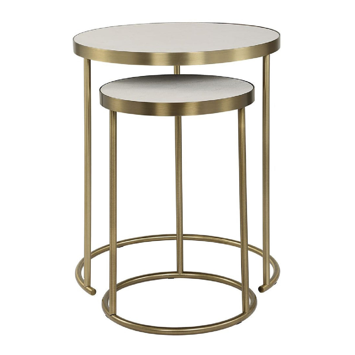   White Shagreen Nesting Tables (2) | Oroa.com