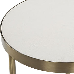   White Shagreen Nesting Tables (2) | Oroa.com