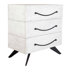   White Wooden 3-Drawer Chest | Oroa.com