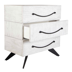   White Wooden 3-Drawer Chest | Oroa.com