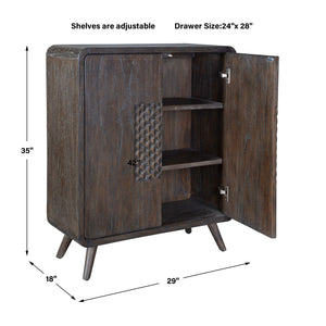  Weathered Mindi Wood 2-Door Cabinet | Oroa.com