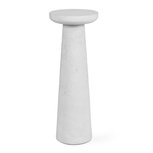   White Marble Indoor/Outdoor Drink Table | Oroa.com