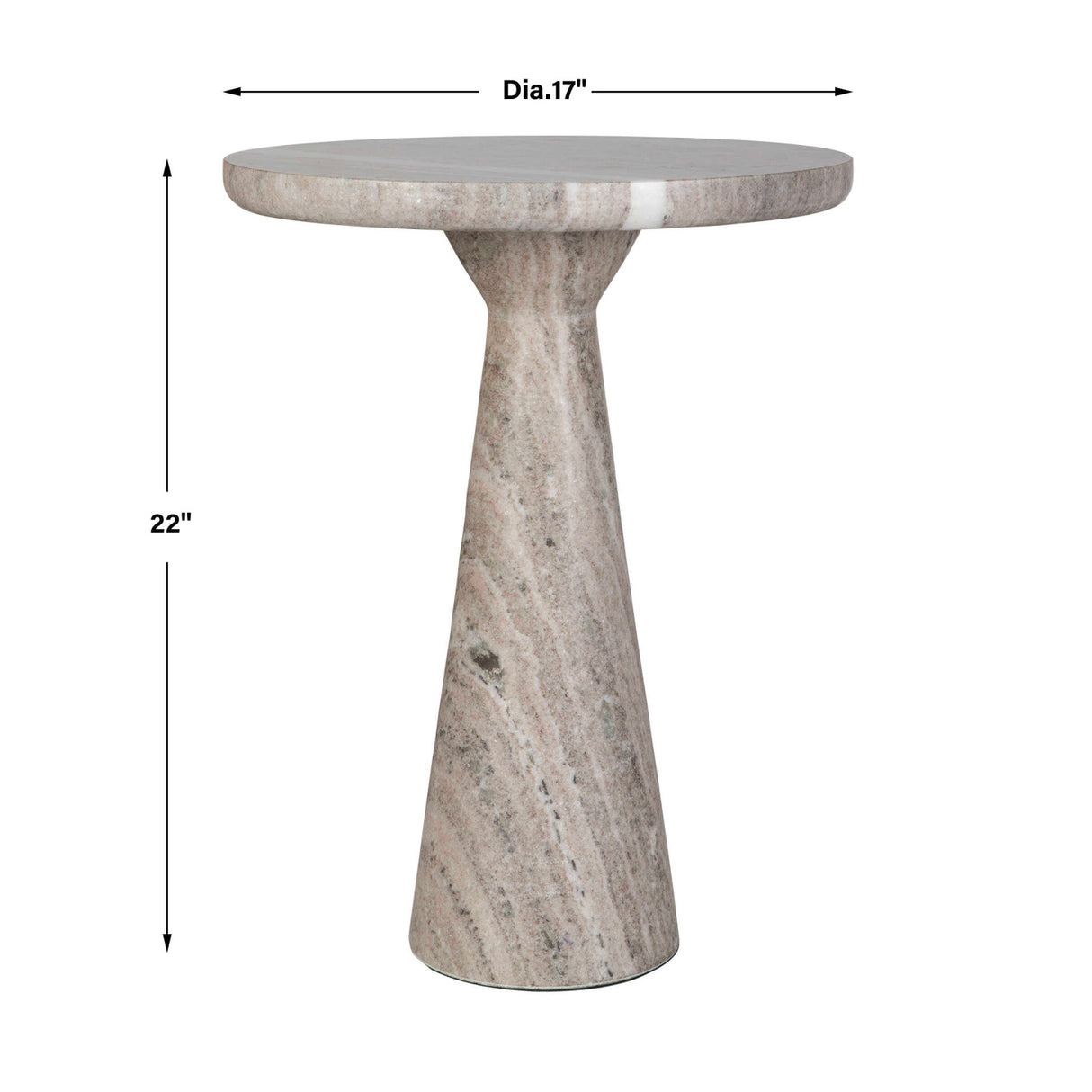  Neutral-Toned Marble Accent Table | Oroa.com