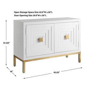   Fir Wood 2-Door Cabinet | Oroa.com