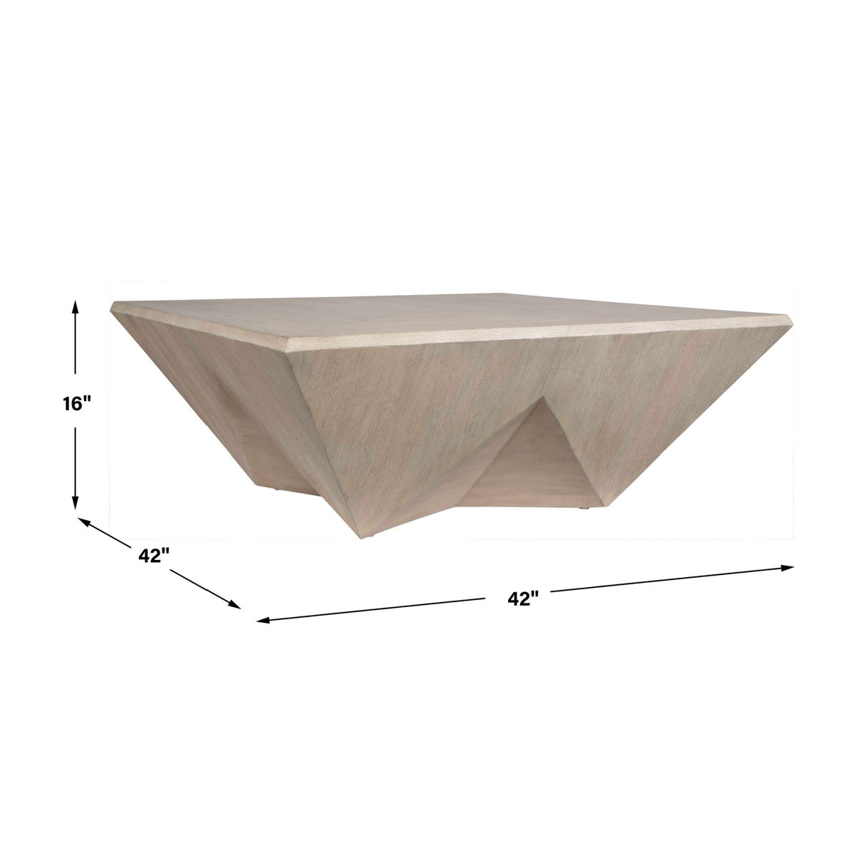   Faceted Mango Wood Coffee Table | Oroa.com