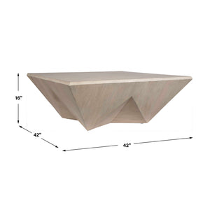   Faceted Mango Wood Coffee Table | Oroa.com