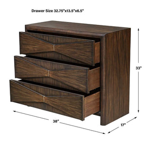   Acacia Wood 3-Drawer Chest | Oroa.com