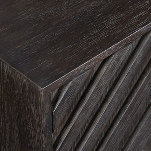   Oak Chevron 4-Door Cabinet | Oroa.com