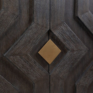   Oak Chevron 4-Door Cabinet | Oroa.com