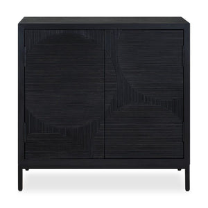   Black Circle Patterned 2-Door Cabinet | Oroa.com