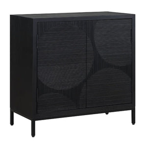  Black Circle Patterned 2-Door Cabinet | Oroa.com