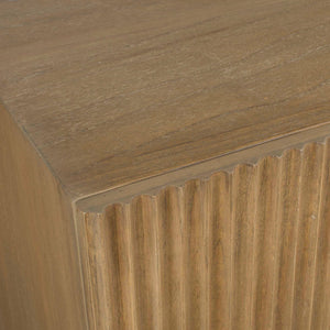   Fluted Wood 4-Door Cabinet | Oroa.com