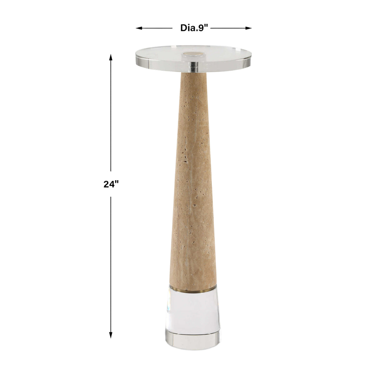   Conical Travertin Drink Table | Oroa.com