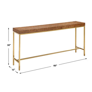   Burl Veneer Console Table | Oroa.com