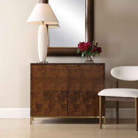   Burl Wood 2-Door Cabinet | Oroa.com