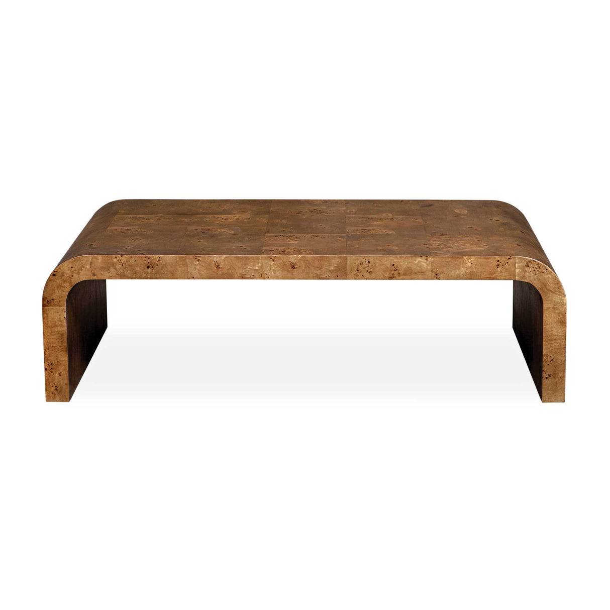   Burl Veneer Curved Coffee Table | Oroa.com