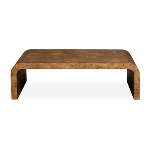   Burl Veneer Curved Coffee Table | Oroa.com