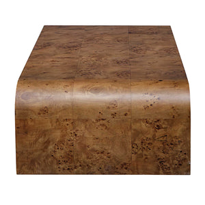   Burl Veneer Curved Coffee Table | Oroa.com