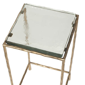  Cast Glass Square Accent Table | Oroa.com