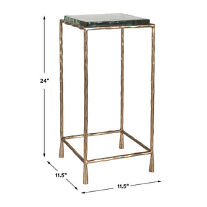   Cast Glass Square Accent Table | Oroa.com
