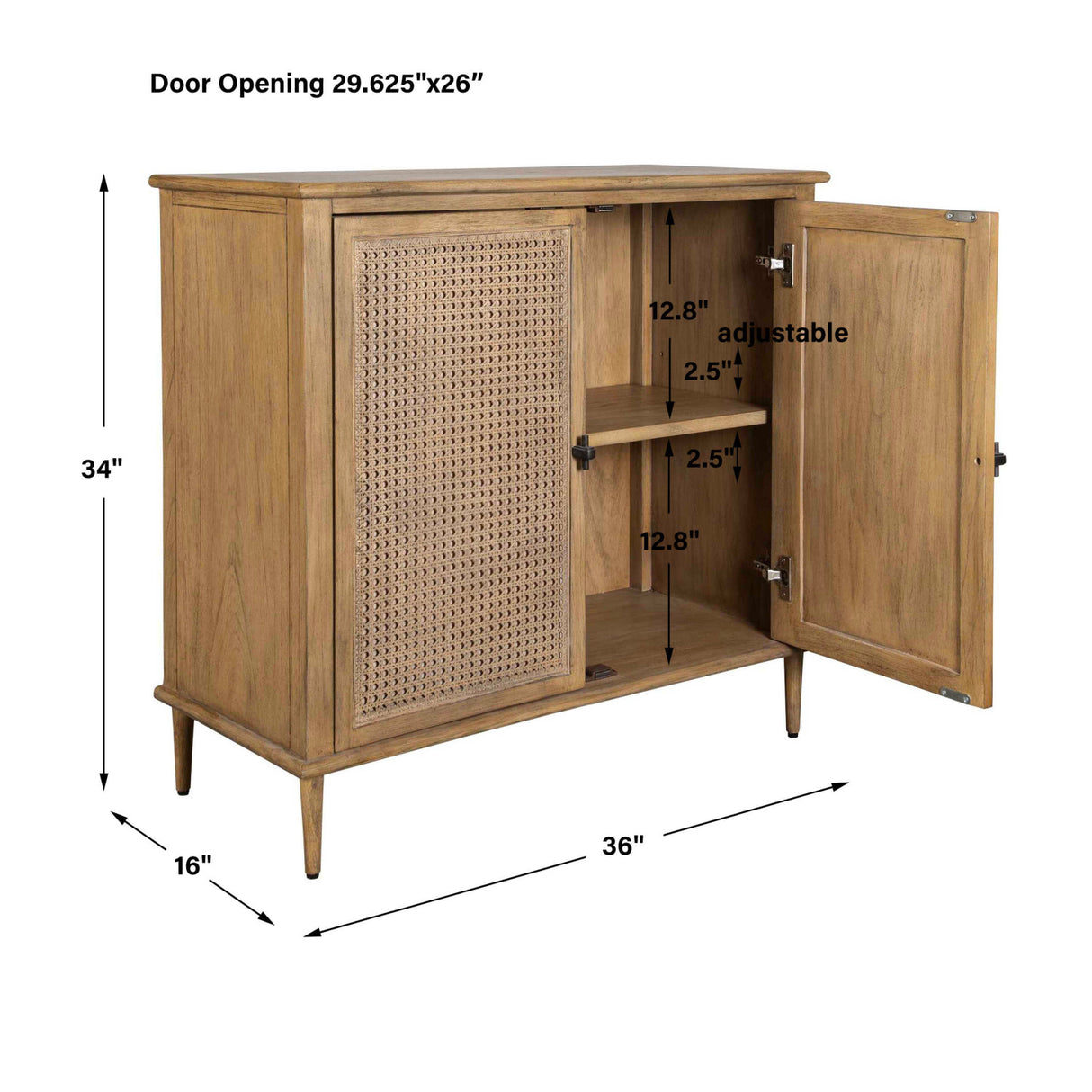   Rattan Cane 2-Door Cabinet | Oroa.com