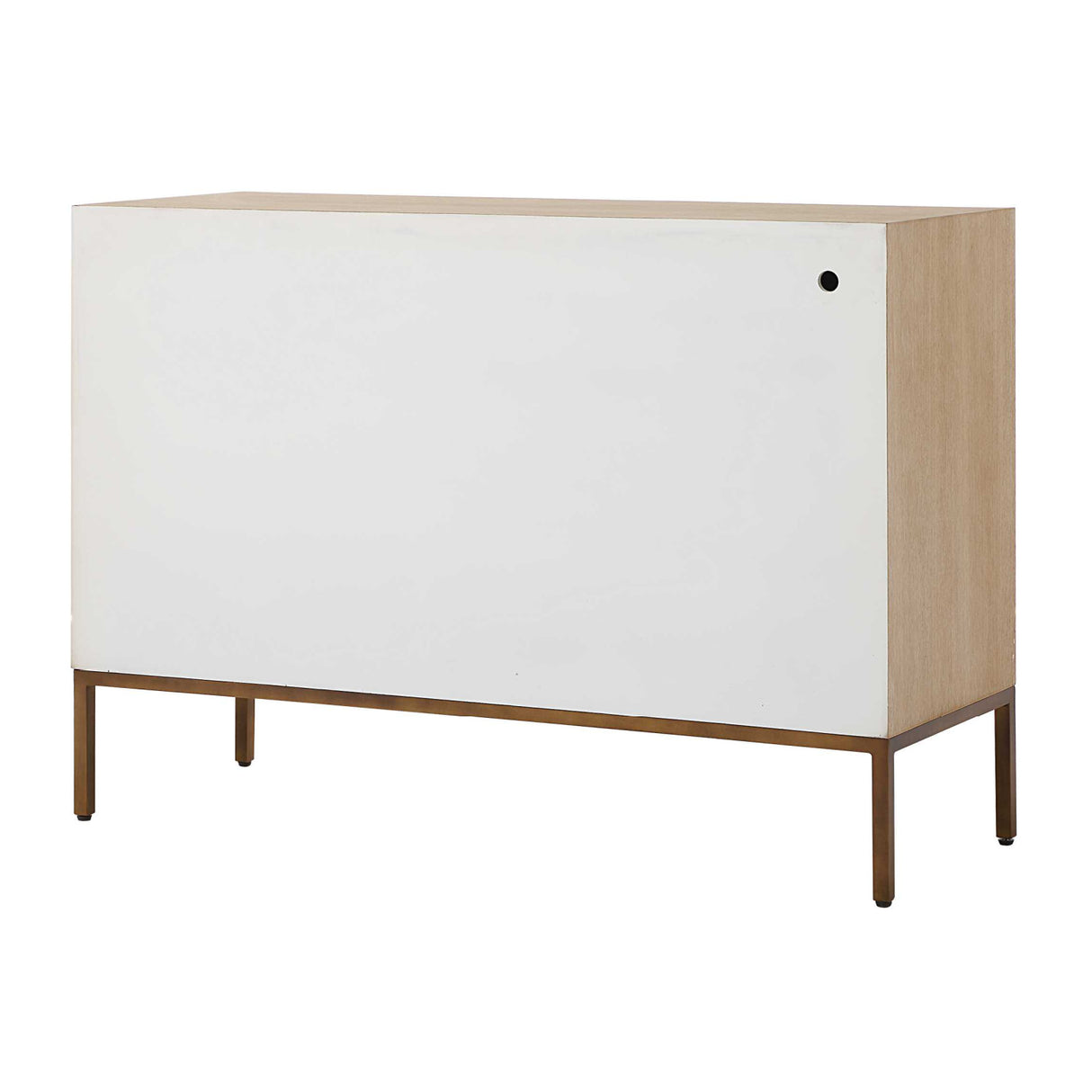   Cream Geometric 2-Door Cabinet | Oroa.com