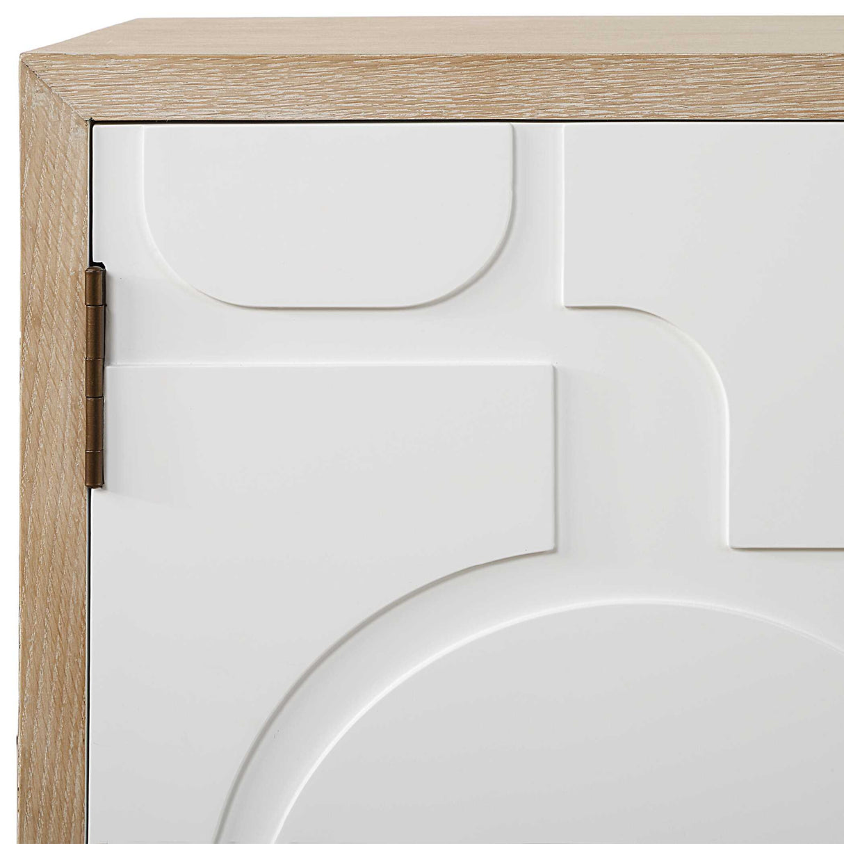  Cream Geometric 2-Door Cabinet | Oroa.com