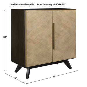   Wooden Veneer 2-Door Cabinet | Oroa.com