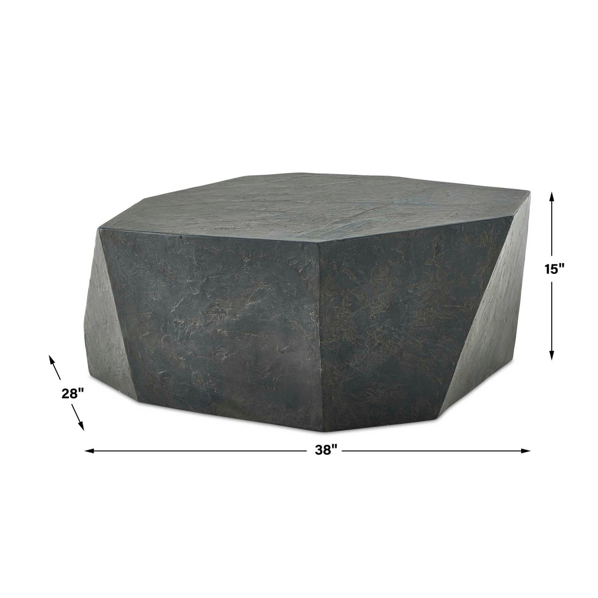   Faceted Concrete Indoor/Outdoor Coffee Table | Oroa.com
