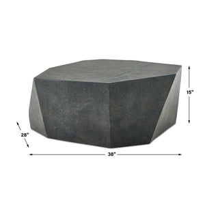   Faceted Concrete Indoor/Outdoor Coffee Table | Oroa.com
