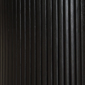   Round Black Oak Dining Table | Oroa.com