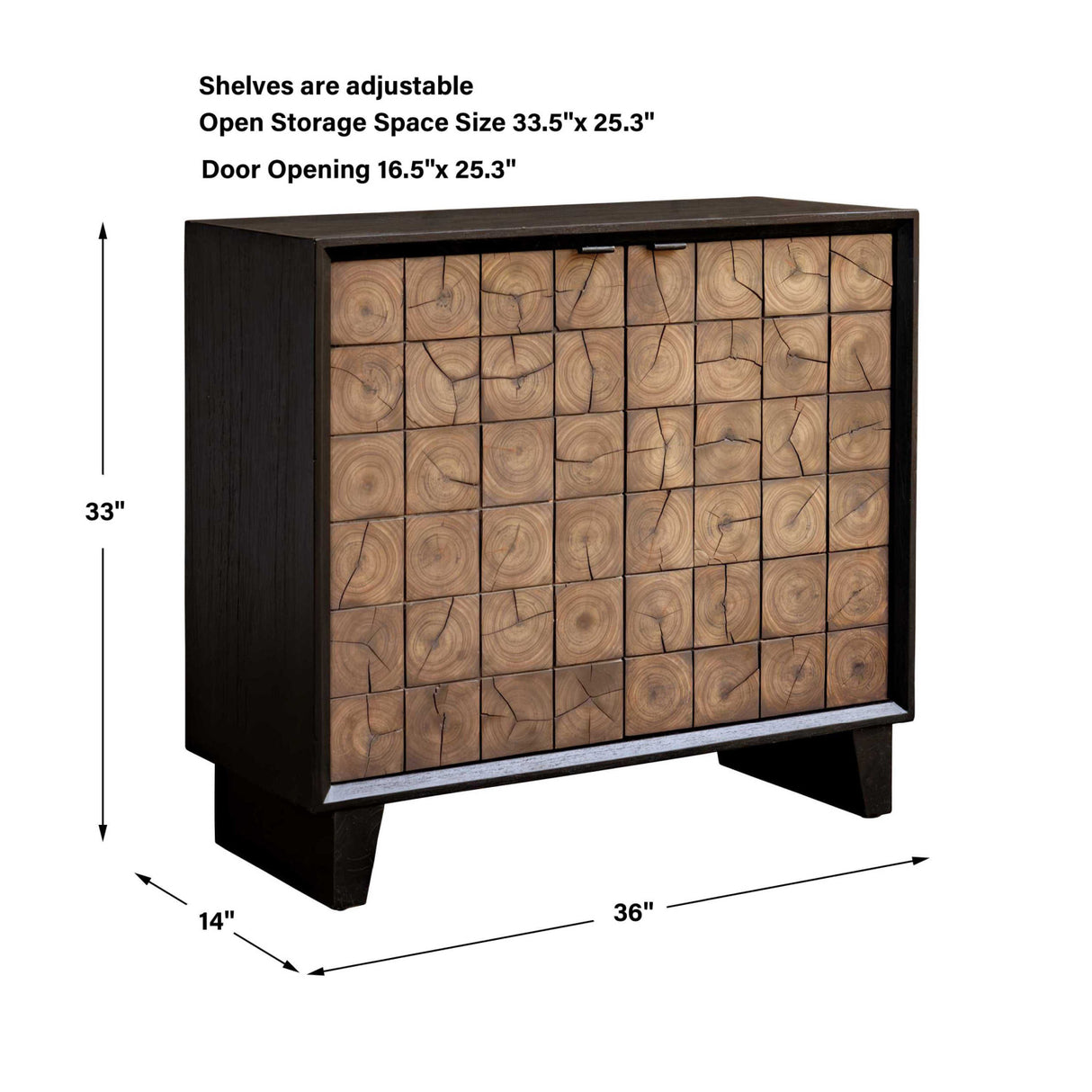   Wooden 2-Door Grid Cabinet | Oroa.com