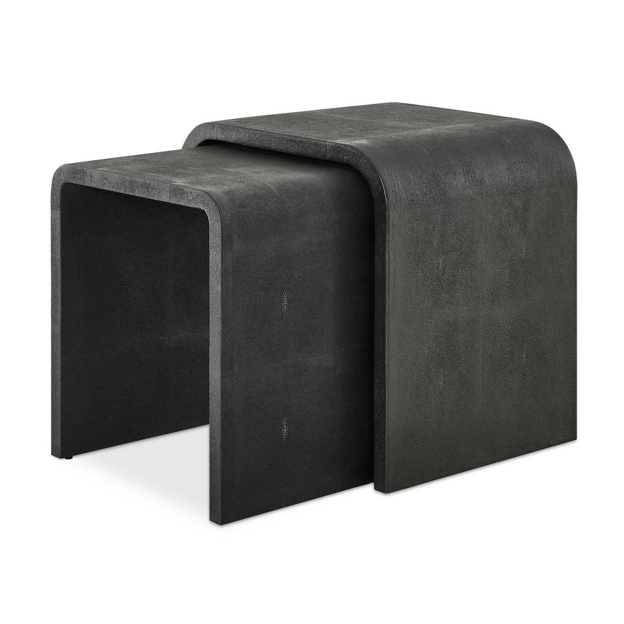   Gray Shagreen Nesting Side Tables (2) | Oroa.com