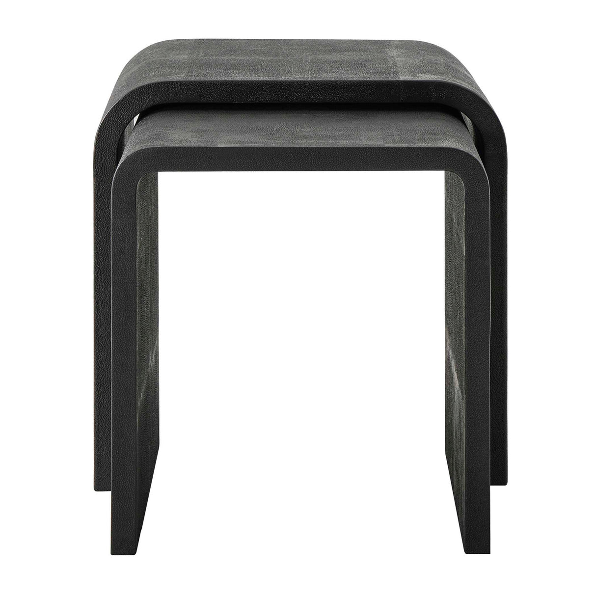   Gray Shagreen Nesting Side Tables (2) | Oroa.com