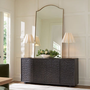   Black Chiseled 4-Door Cabinet | Oroa.com