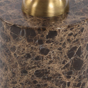   Brushed Brass Pedestal Drink Table | Oroa.com