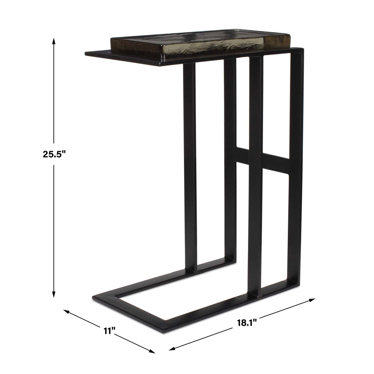   Cast Glass Pull-Up Accent Table | Oroa.com