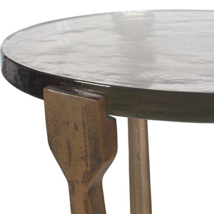   Round Glass Indoor/Outdoor Accent Table | Oroa.com