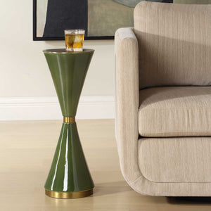   Green Ceramic Hourglass Drink Table | Oroa.com