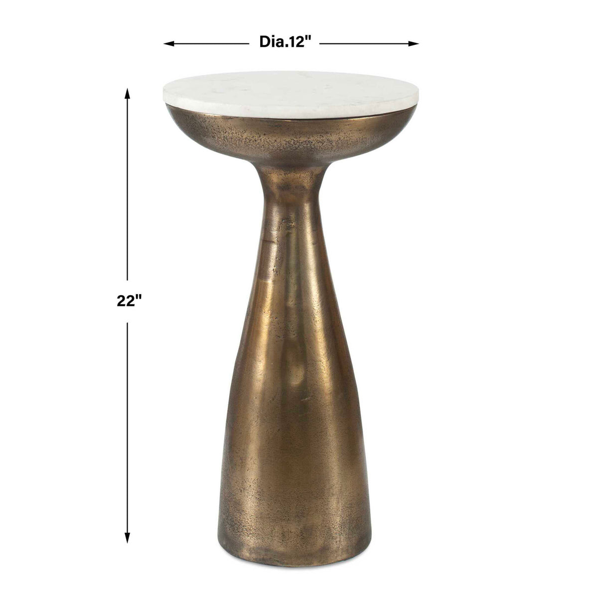   Antique Brass Indoor/Outdoor Drink Table | Oroa.com