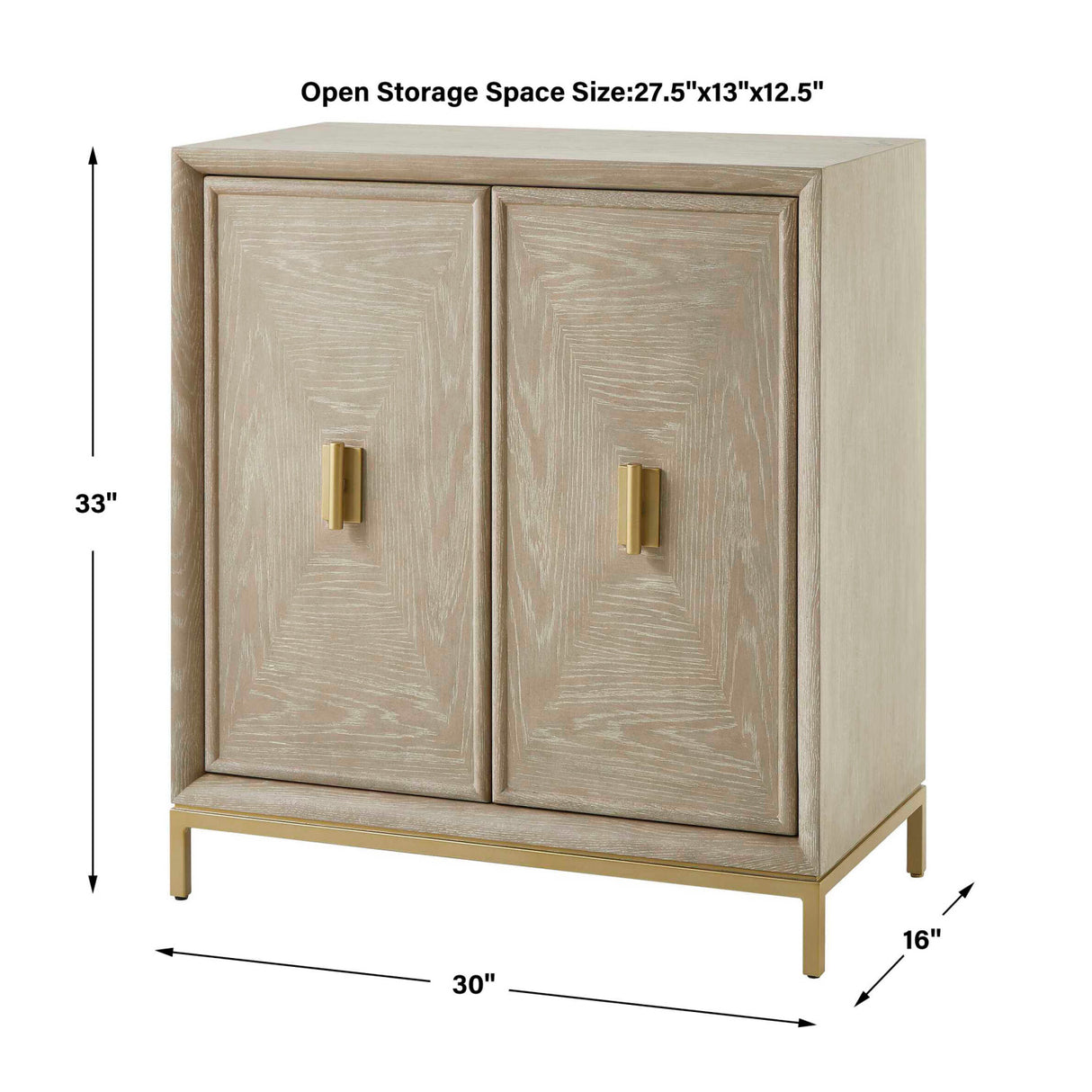   Cerused Oak 2-Door Cabinet | Oroa.com