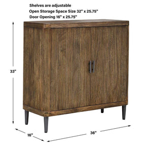   Wooden Tambour 2-Door Cabinet | Oroa.com