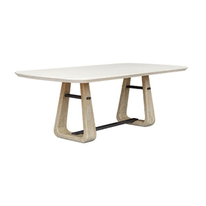   White Rectangular Indoor/Outdoor Dining Table | Oroa.com