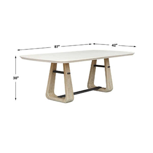   White Rectangular Indoor/Outdoor Dining Table | Oroa.com