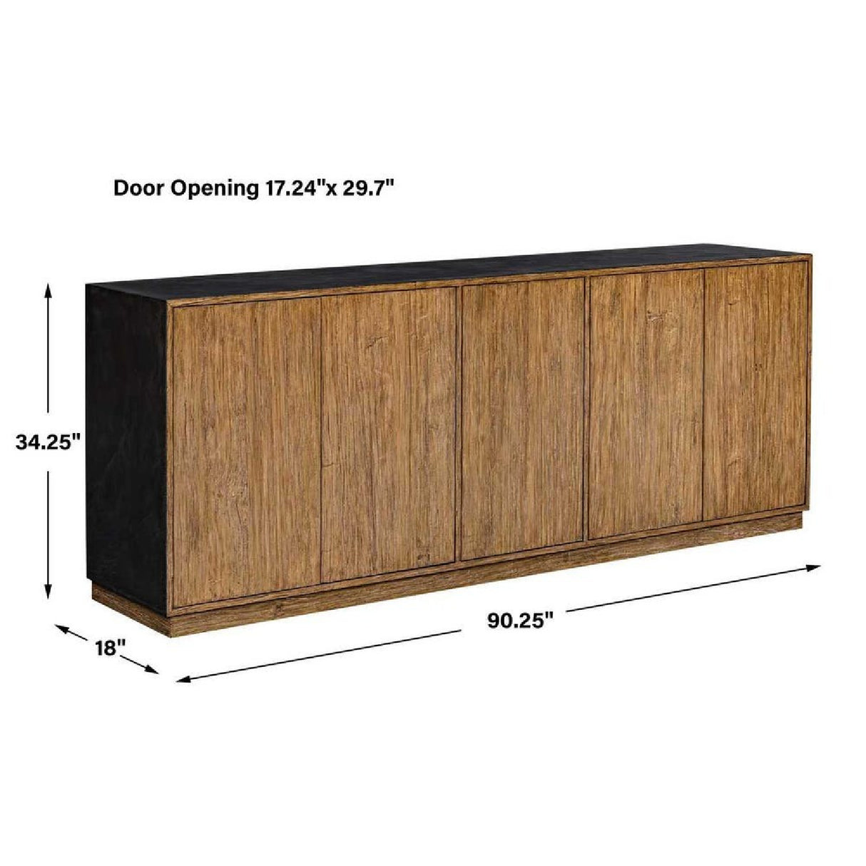   Teak Wood 5-Door Cabinet | Oroa.com