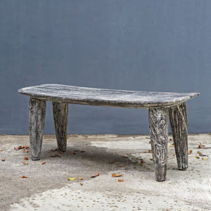   Hand-Carved Suar Wood Bench | Oroa.com