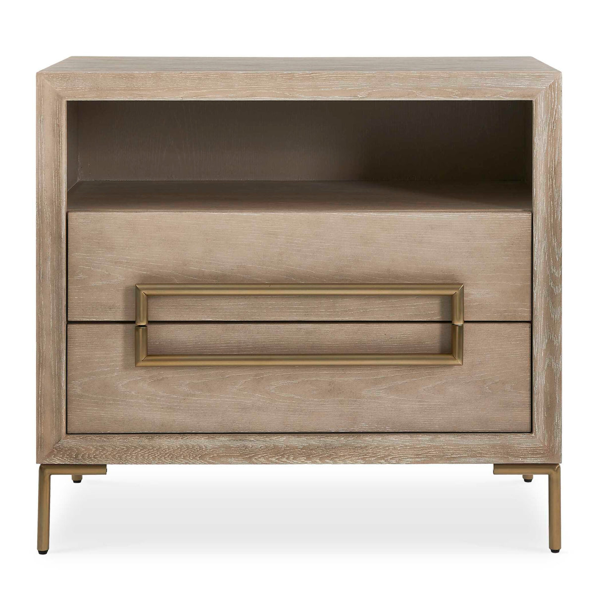   Light Oak 2-Drawer Side Table | Oroa.com