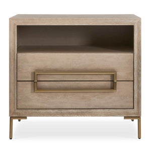   Light Oak 2-Drawer Side Table | Oroa.com
