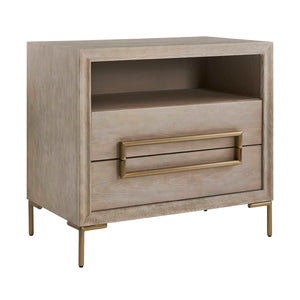   Light Oak 2-Drawer Side Table | Oroa.com